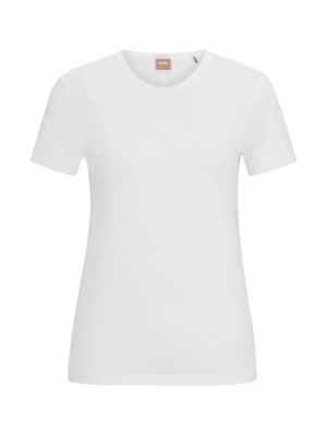 T-shirt basic Boss biały