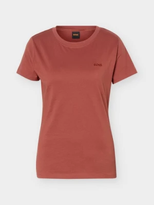 T-shirt basic Boss ciemnobrązowy
