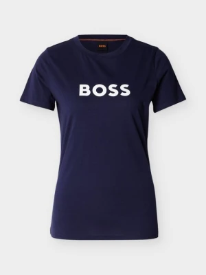 T-shirt basic Boss granatowy