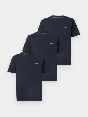 T-shirt basic Boss granatowy