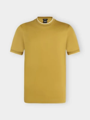 T-shirt basic Boss musztardowy