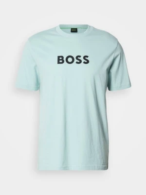 T-shirt basic Boss turkusowy