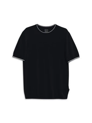 T-shirt basic Bugatti granatowy