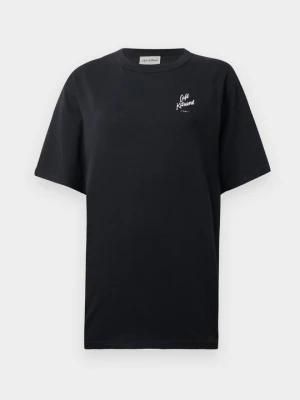 T-shirt basic Café Kitsuné czarny