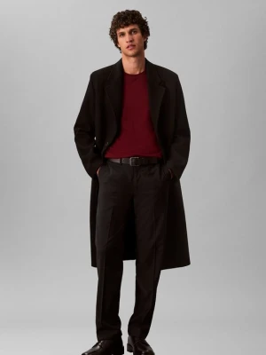 T-shirt basic Calvin Klein ciemnoczerwony