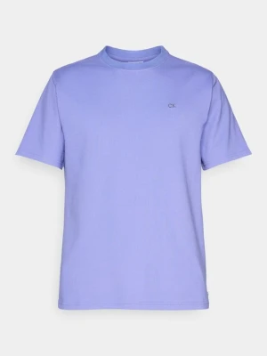 T-shirt basic Calvin Klein fioletowy