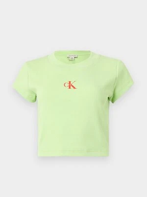 T-shirt basic Calvin Klein Jeans jasnozielony