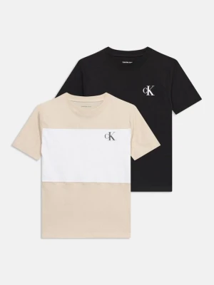 T-shirt basic Calvin Klein Jeans beżowy