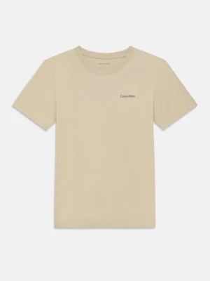 T-shirt basic Calvin Klein Jeans beżowy
