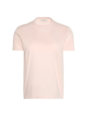 T-shirt basic Calvin Klein Jeans beżowy melanż