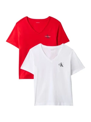 T-shirt basic Calvin Klein Jeans czerwony