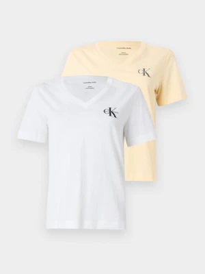 T-shirt basic Calvin Klein Jeans jasnożółty