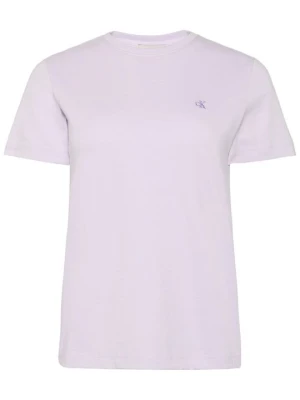T-shirt basic Calvin Klein Jeans liliowy