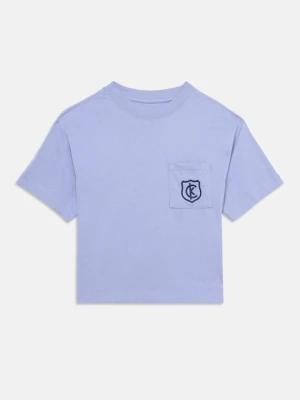 T-shirt basic Calvin Klein Jeans liliowy