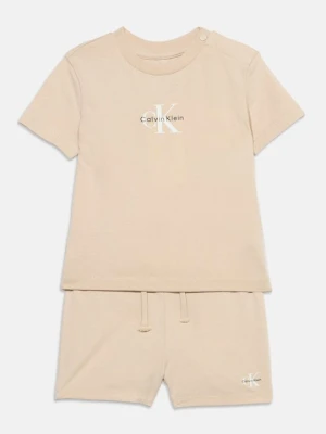 T-shirt basic Calvin Klein Jeans piaskowy