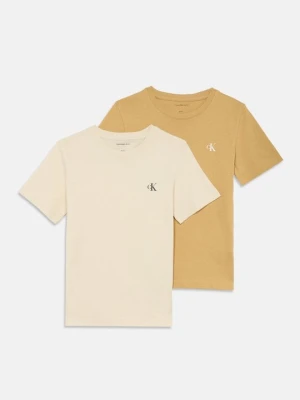T-shirt basic Calvin Klein Jeans wielbłądzi