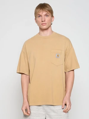 T-shirt basic Carhartt WIP brązowy