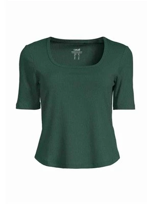 T-shirt basic CASALL ciemnozielony