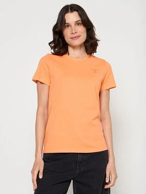 T-shirt basic Chiemsee pomarańczowy melanż