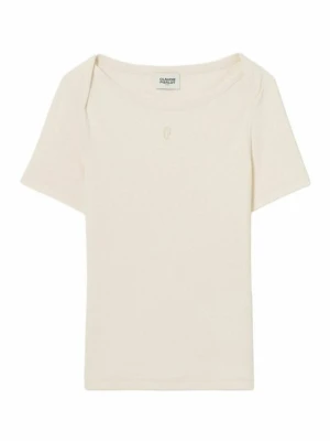 T-shirt basic CLAUDIE PIERLOT mleczny