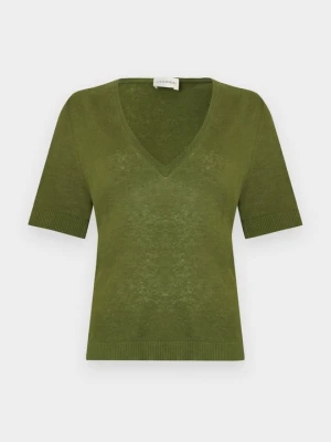 T-shirt basic Closed ciemnozielony