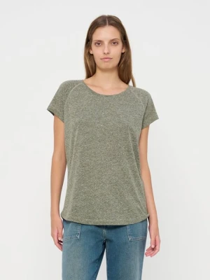 T-shirt basic Closed zielony