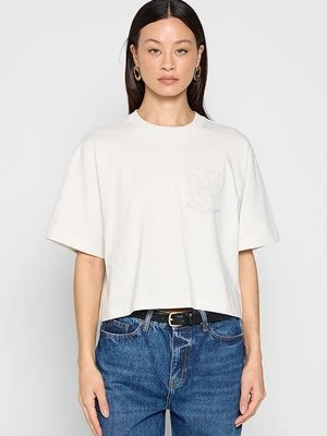 T-shirt basic Coach mleczny