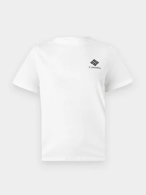T-shirt basic Columbia biały