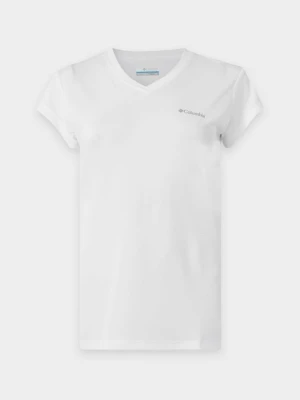 T-shirt basic Columbia biały