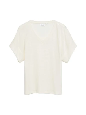 T-shirt basic comma mleczny