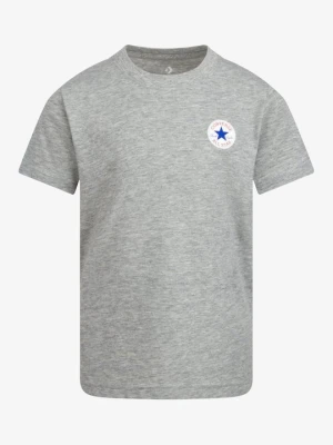 T-shirt basic Converse szary melanż