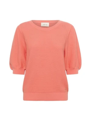T-shirt basic Cream różowy
