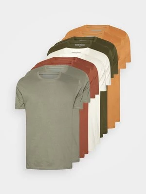 T-shirt basic DENIM PROJECT jasny brąz