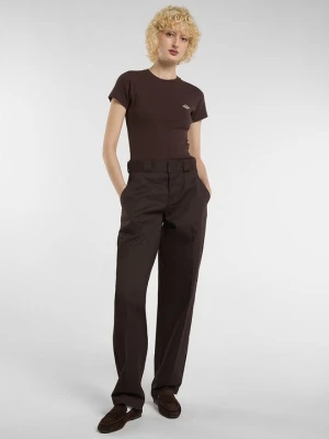 T-shirt basic Dickies ciemnobrązowy