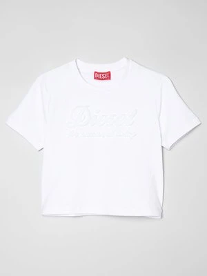 T-shirt basic Diesel biały