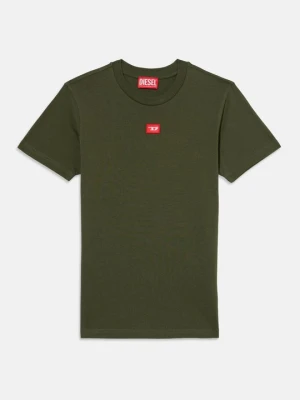T-shirt basic Diesel ciemnozielony