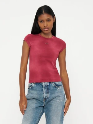 T-shirt basic Diesel czerwony