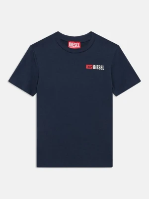 T-shirt basic Diesel granatowy
