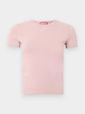 T-shirt basic Diesel różowy