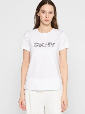 T-shirt basic DKNY biały