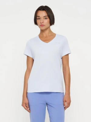 T-shirt basic DKNY niebieski