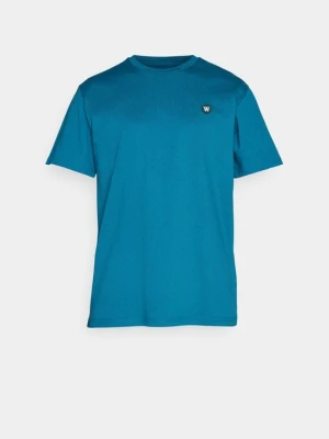 T-shirt basic Double A By Wood Wood niebieski