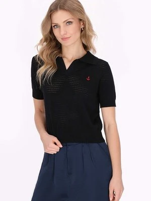 T-shirt basic Dreimaster czarny