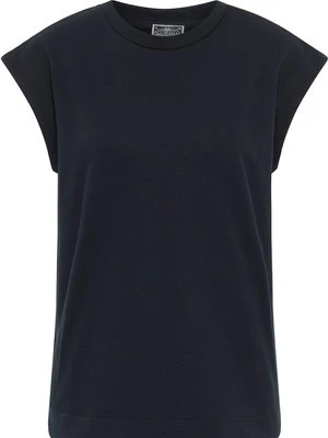 T-shirt basic Dreimaster granatowy