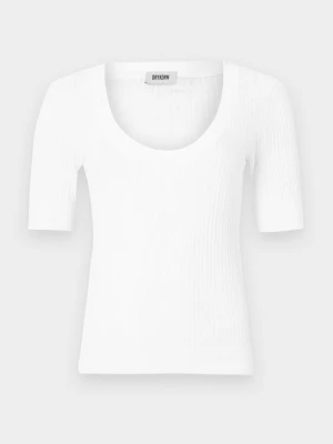 T-shirt basic Drykorn biały