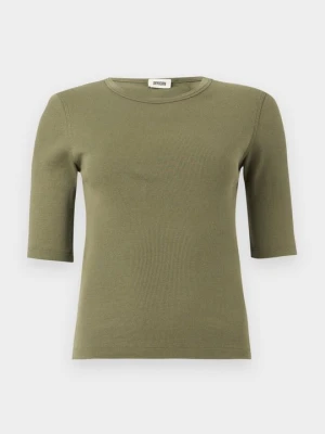 T-shirt basic Drykorn ciemnozielony