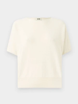 T-shirt basic Drykorn mleczny