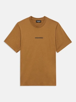 T-shirt basic Dsquared2 brązowy