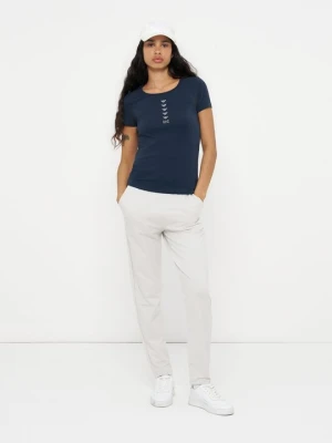 T-shirt basic EA7 Emporio Armani granatowy