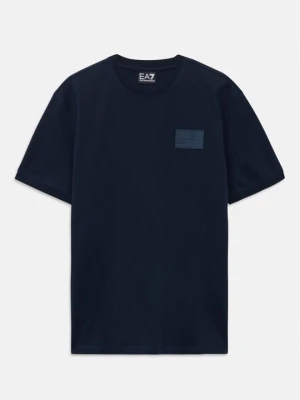 T-shirt basic EA7 Emporio Armani granatowy